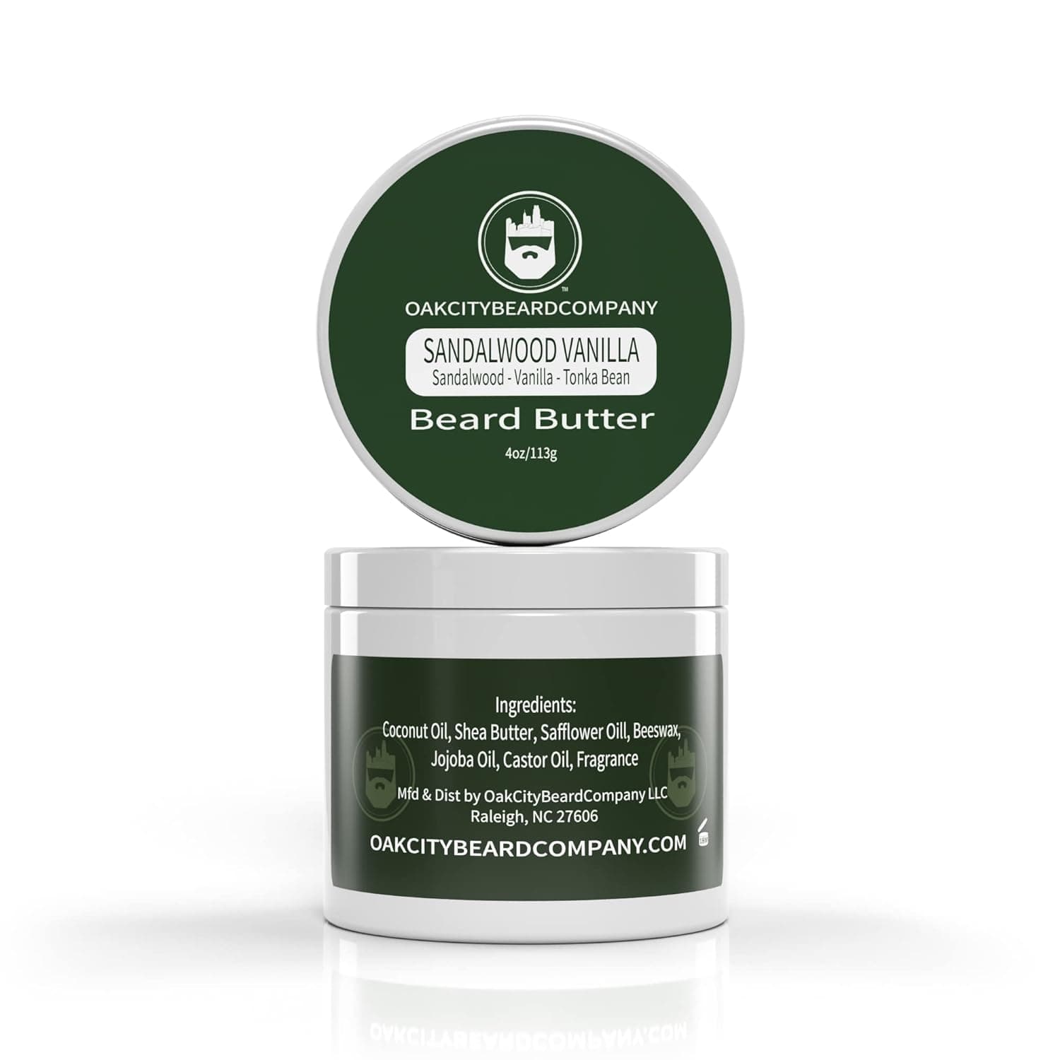 Oak City Beard Company - Sandalwood Vanilla - 4 Ounce - Beard Butter - Beard Conditioner - Sandalwood - Vanilla - Tonka Bean