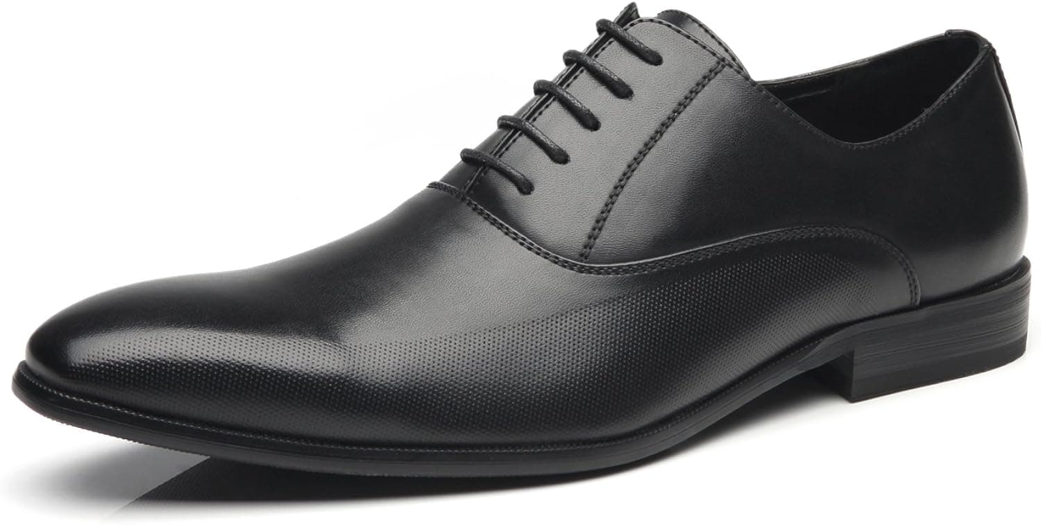 Faranzi Men Dress Shoes Lace Up Zapatos de Hombre Comfortable Classic Modern Formal Business Oxford Shoes for Men