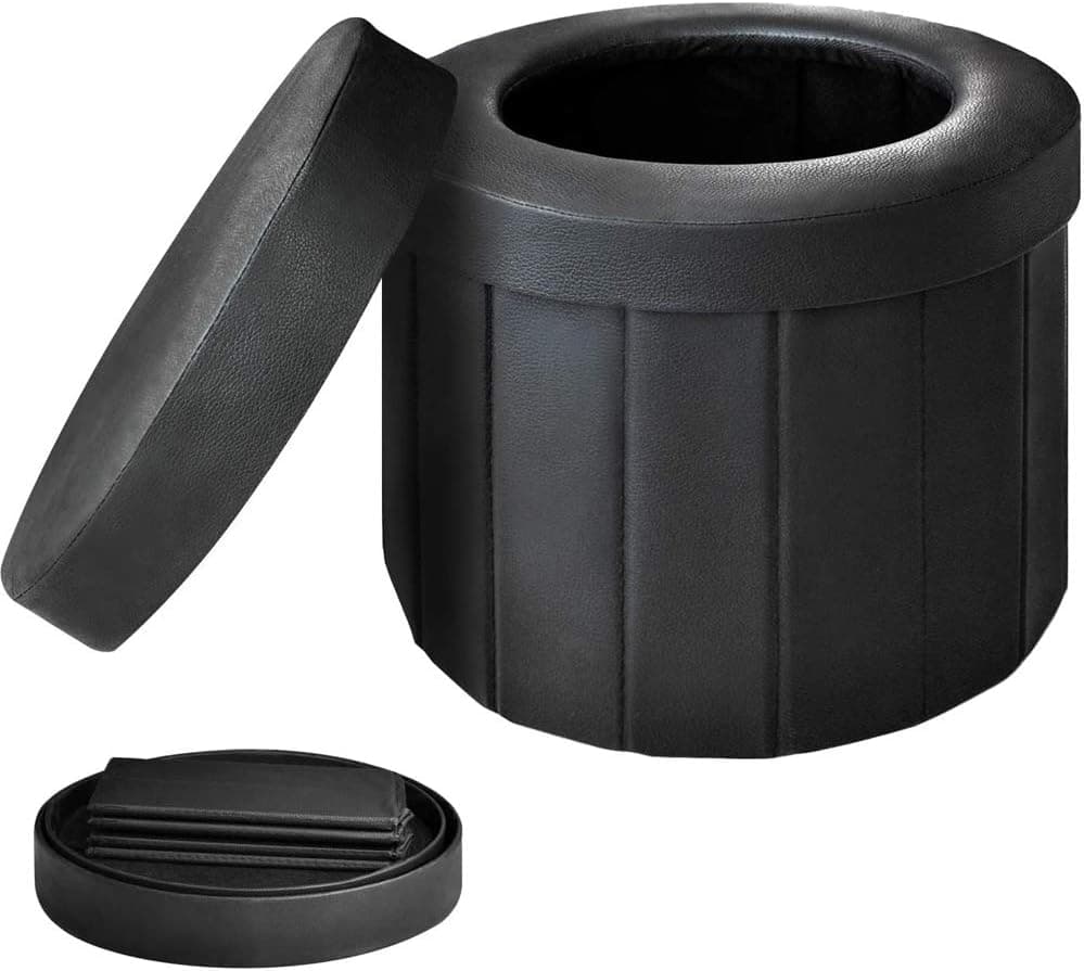OOCOME Portable Folding Toilet Camping Toilet Foldable Car Toilet Porta Potty for Camping Hiking, Long Trips and Traffic Jam