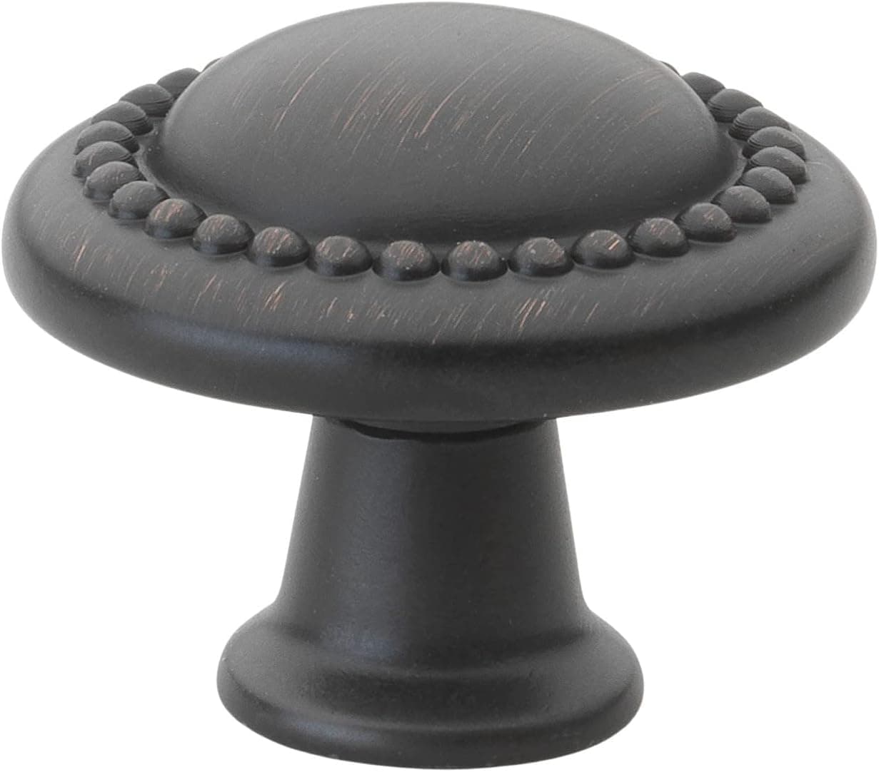 GlideRite Hardware 5222-ORB-25 1.25 inch Round Beaded Cabinet Knob 25 Pack, Oil Rubbed Bronze Finish