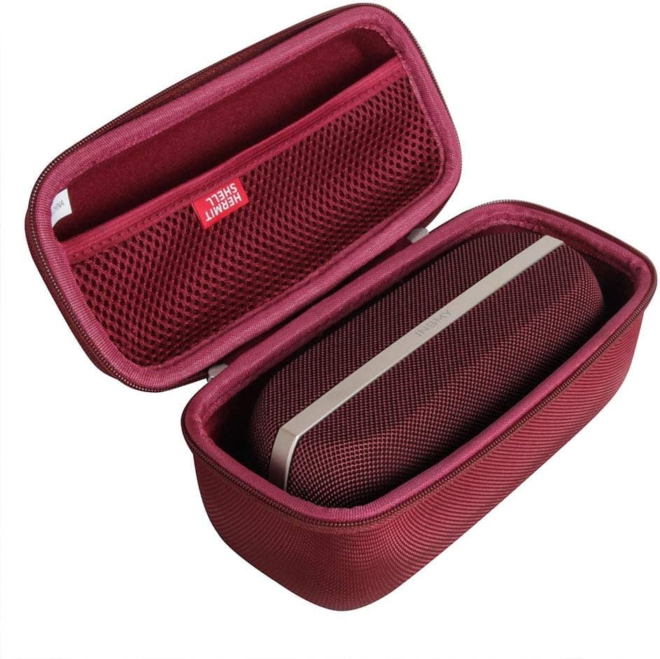 Hermitshell Hard Travel Case for INSMY IPX7 Waterproof Floating Portable Bluetooth Speakers (Wine Red)
