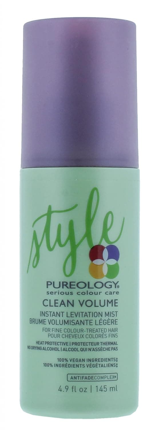 Pureology Clean Volume Instant Levitation Mist | Leave-In Spray | All-Day Volume | For Fine, Color Treated Hair | Vegan