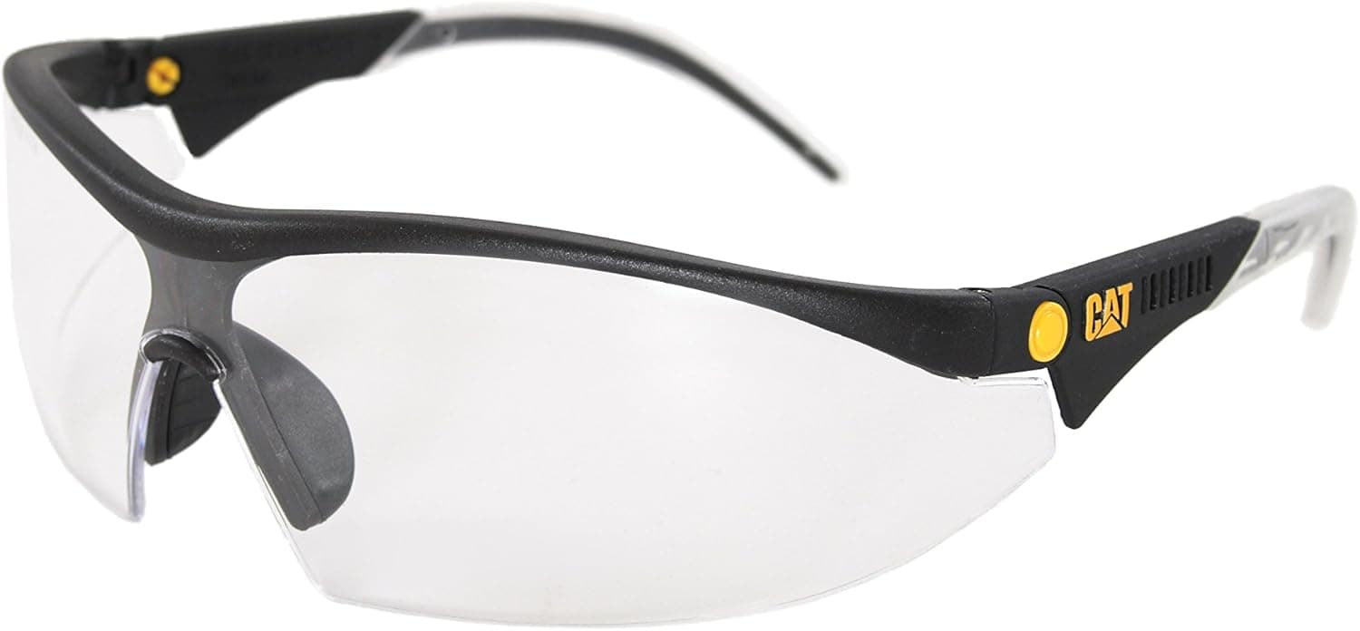Caterpillar Digger Safety Glasses, Black, Clear