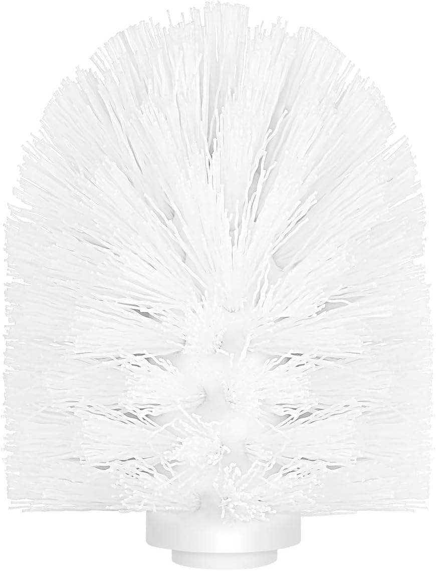 TOPBATHY 1pcs Toilet Brush Head Replacement with Durable Stiff Bristles for Bathroom (White)