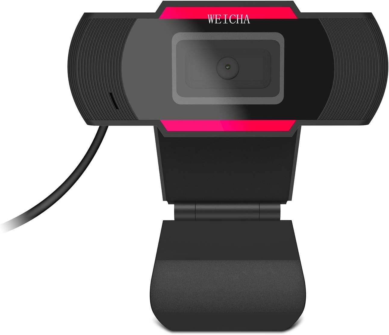 1080P HD Webcam with Microphone, Webcam for Conferencing, Laptop or Desktop Webcam, USB Computer Camera for Mac, Free-Driver Installation Fast Autofocus 5 Million Pixels Red