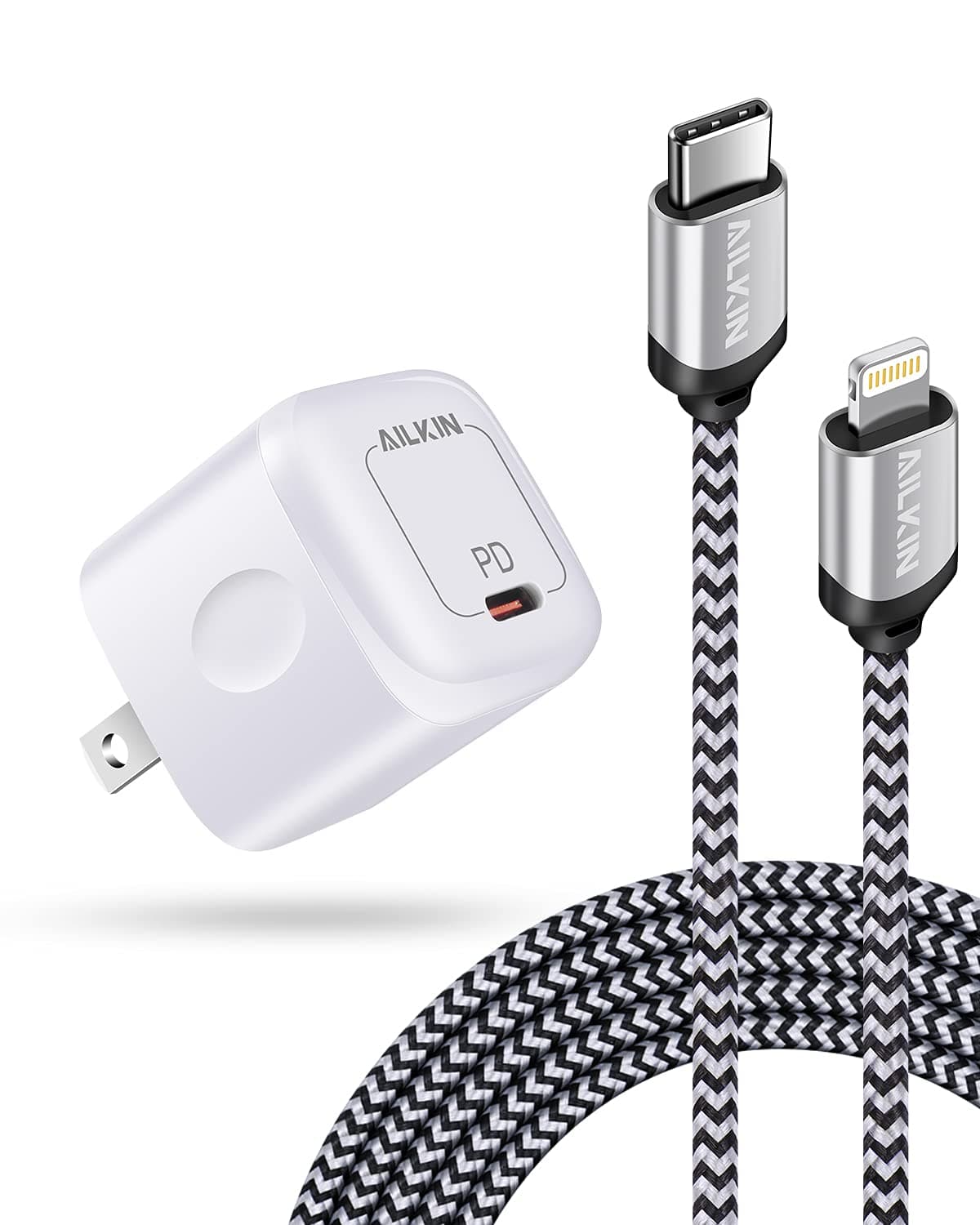 iPhone 13 Charger, MFI Certified Lightning Cable with 20W USB C Wall Charger for iPhone 13Pro Max 12Pro Max 11 SE 10 X XR XS 8 Plus, iPad, USBC Type Power Adapter Block Lightening Cords Fast Charging
