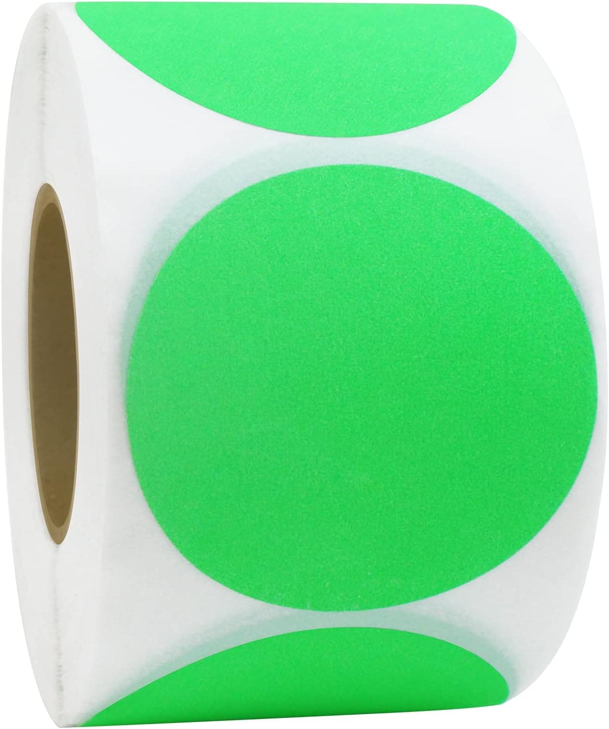 2'' Neon Green Round Color Coding Circle Dot Labels, 500 per Roll Stickers,Circle Stickers Writable LABEL&MORE