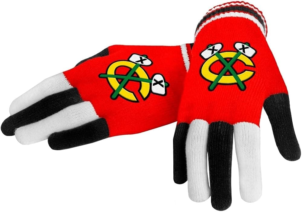 FOCO Chicago Blackhawks NHL Men's Team Knit Gloves