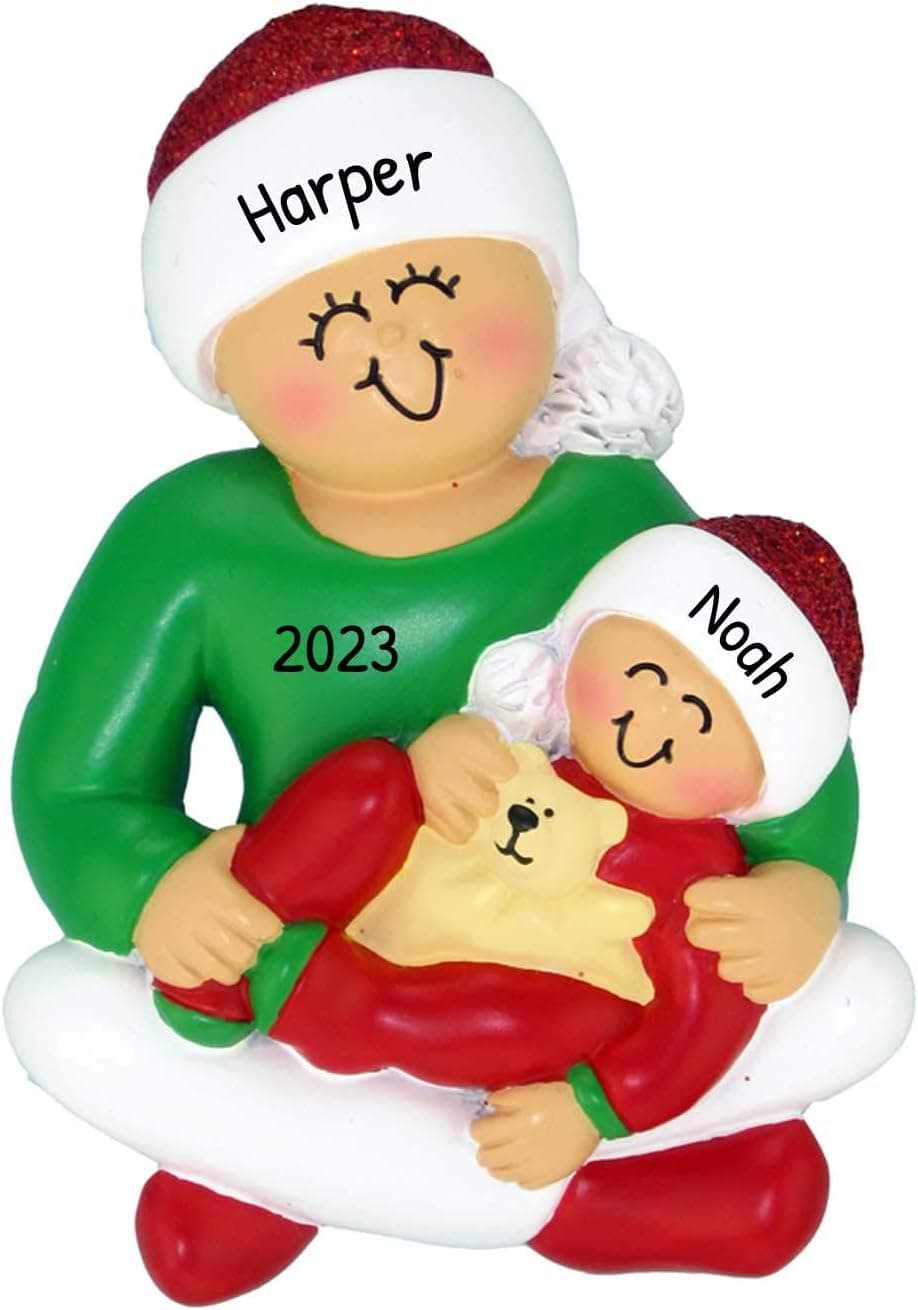Personalized Children Christmas Ornament 2022 - Sibling Keepsake Christmas Ornament 2022 - Baby Christmas Ornament Big Sibling Baby Ornaments for Christmas Tree - Free Customization