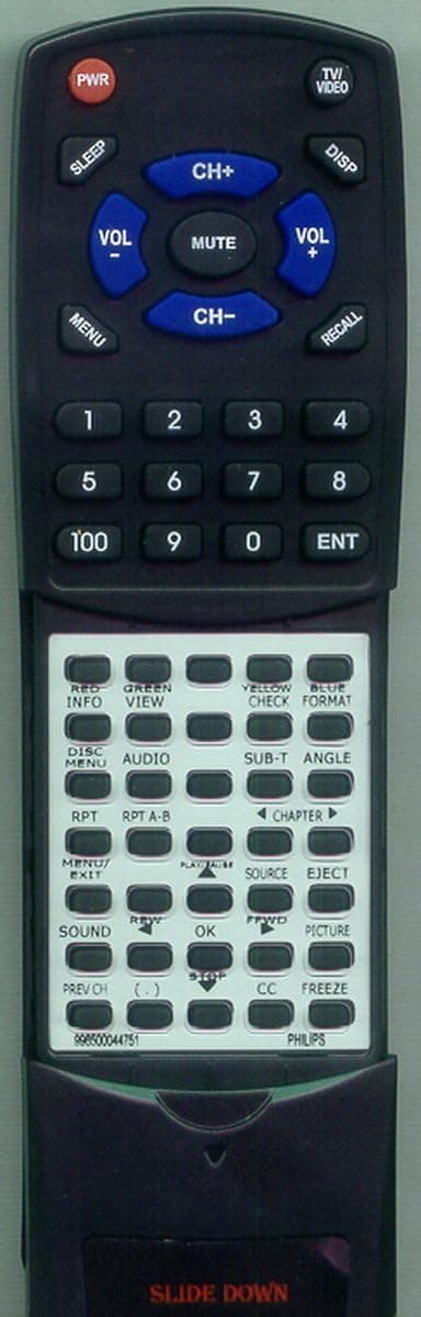 Replacement Remote Control for MAGNAVOX 996500044751, 26MD357B37, 26MD357B