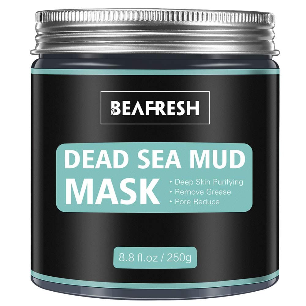 Face Mask Dead Sea Mud Mask, Facial Mask for Acne, Blackhead and Oily Skin Detox Treatment for Face & Body Cleansing Pore Minimizer Include Hairband & Brush Beauty for Women and Men