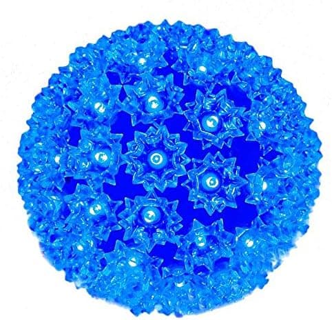Novelty Lights 100 Light Outdoor Christmas LED Starlight Sphere, Blue, 7.5" Diameter