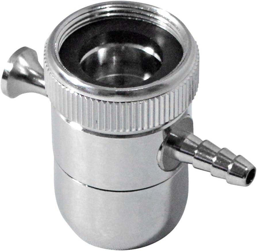 Avalon 2052-1 Faucet Aerator Water Filter Adapter with Diverter 1/8 Inch to 1/4 Inch Barb, Polished Chrome Finish, 1-Pack