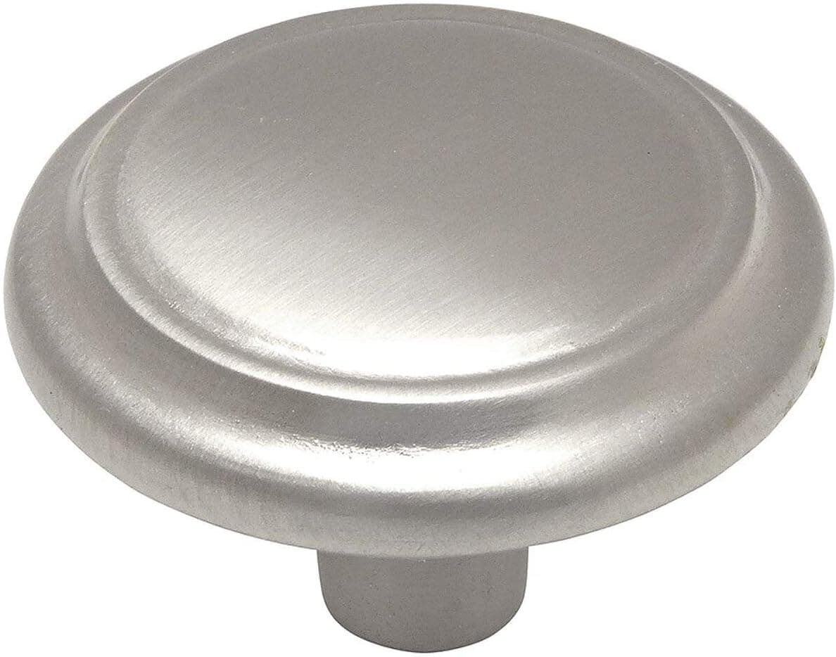 Cosmas 50 Pack 799SN Satin Nickel Cabinet Hardware Round Knob - 1-1/4" Diameter