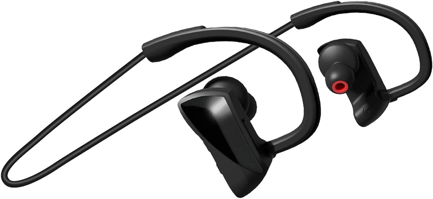 pottnar Wireless Sports Earphones, Sports Waterproof Headphones IPX7,HD Bass Stereo Wireless Sport Earbuds,9Hrs Playtime, CVC8.0 Noise Cancelling Mic Headset for Running, Workout (Black New)
