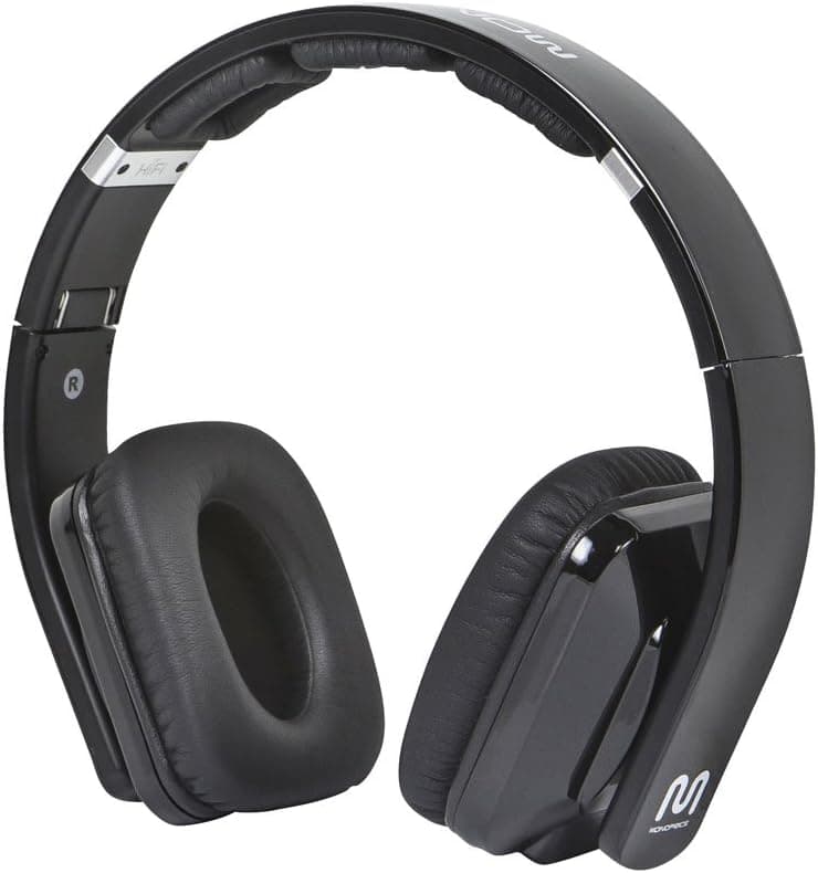 Monoprice 10243 Premium Hi-Fi Over-The-Ear Headphones, Black