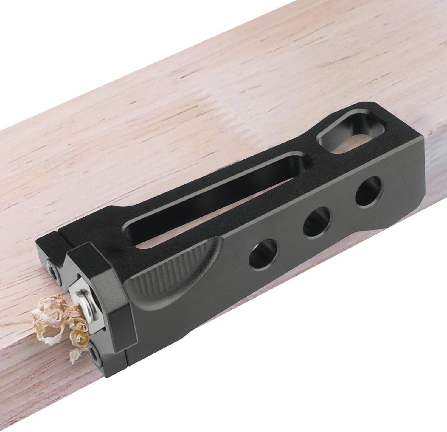 Manual woodworking edge strip arc trimmer furniture ecological board chamferer fillet scraper wood burr(black) (R1)