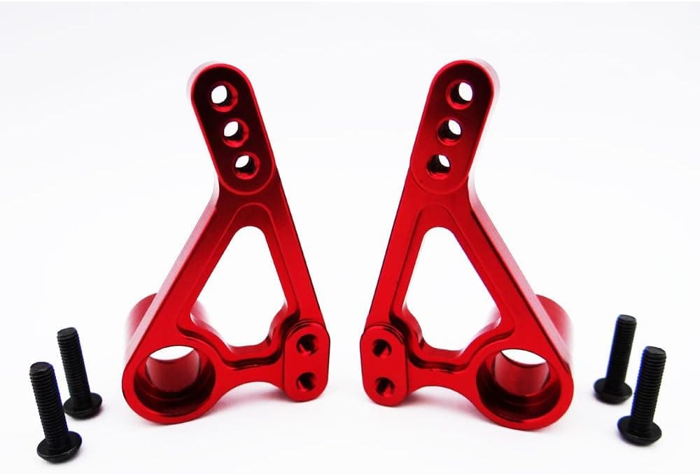 Summit 1:10 Aluminum Alloy Front/Rear Rocker Arm Set Hop Up Upgrade, Red by Atomik RC - Replaces Part 5358