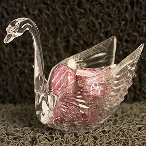 12 Beautiful Clear Swan Wedding Favors Candy Dish Containers 3"