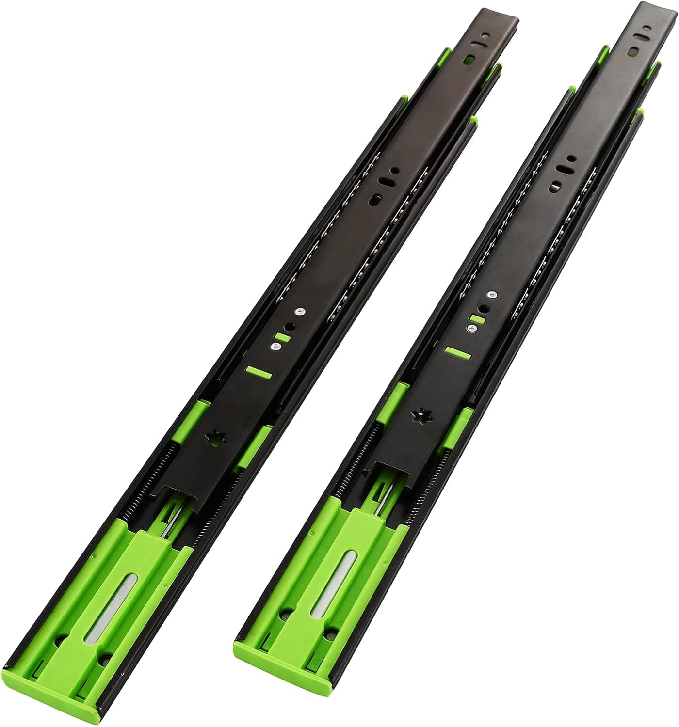 Hitess 5 Pairs of 24 Inch Ball Bearing Full Extension Side Mount Black Soft Close Drawer Slides,Available in 12'',14'',16'',18'',20'',22",24'' Lengths