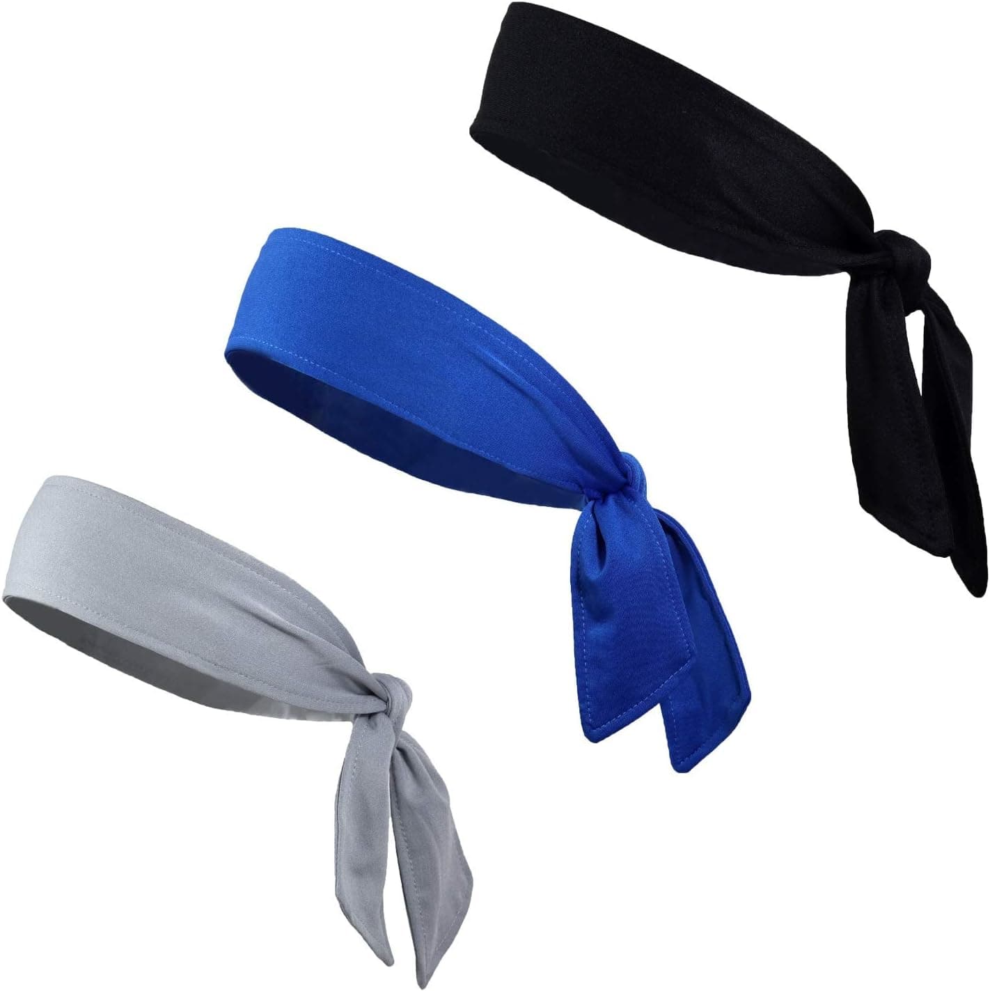 Kenz Laurenz Tie Back Headbands Moisture Wicking Athletic Sports Head Band You Pick Colors