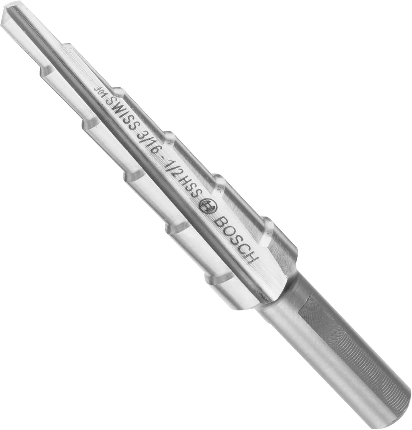 BOSCH SDC6 3/16 In. to 1/2 In. High-Speed Steel Turbo Step Drill Bit