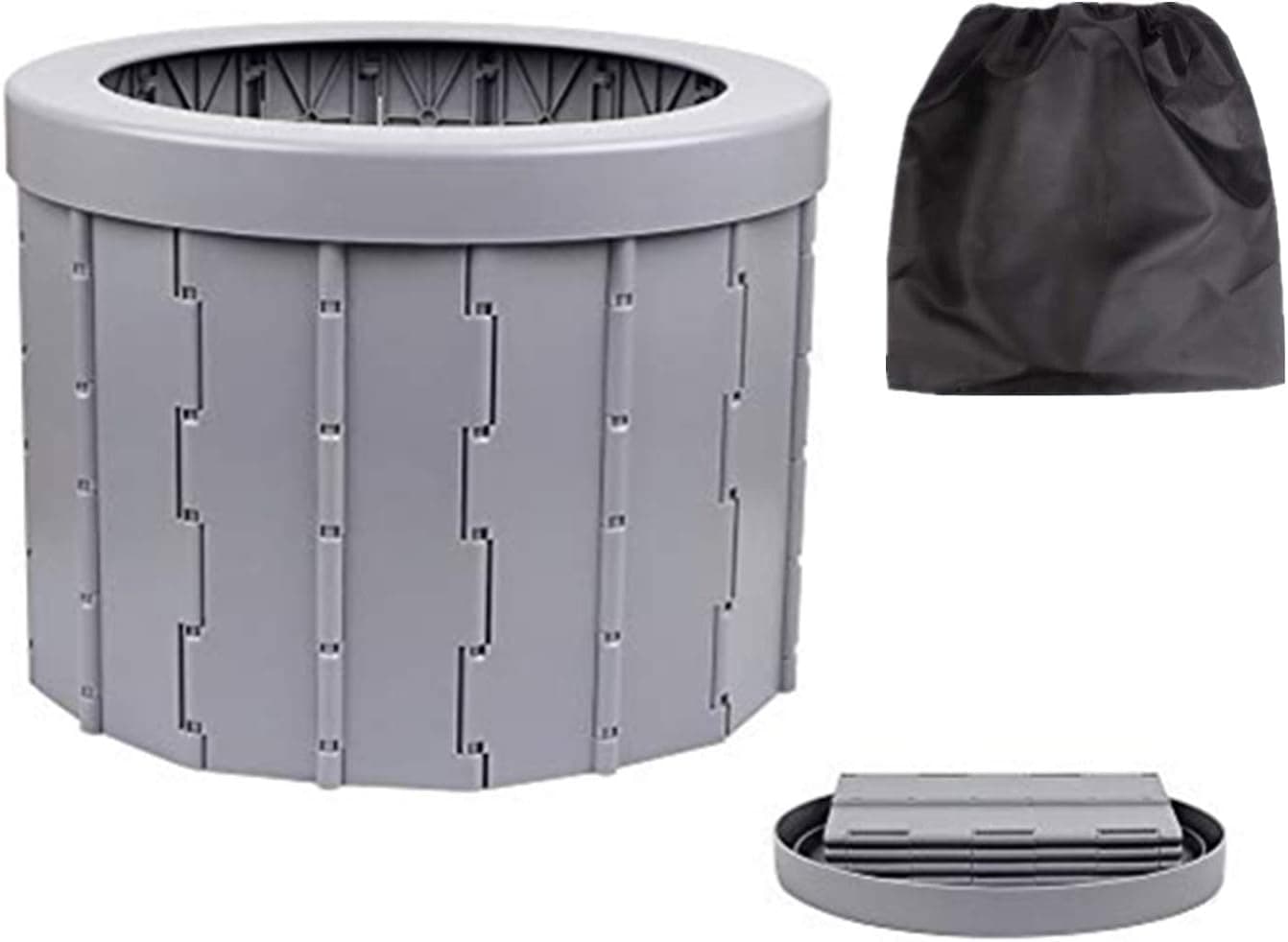 HXSEMAYIG Portable Folding Toilet, Premium Commode Toilet Seat Porta Potty Car Toilet, Camping Toilet, Perfect for Hiking, Long Trips, Traffic Jam