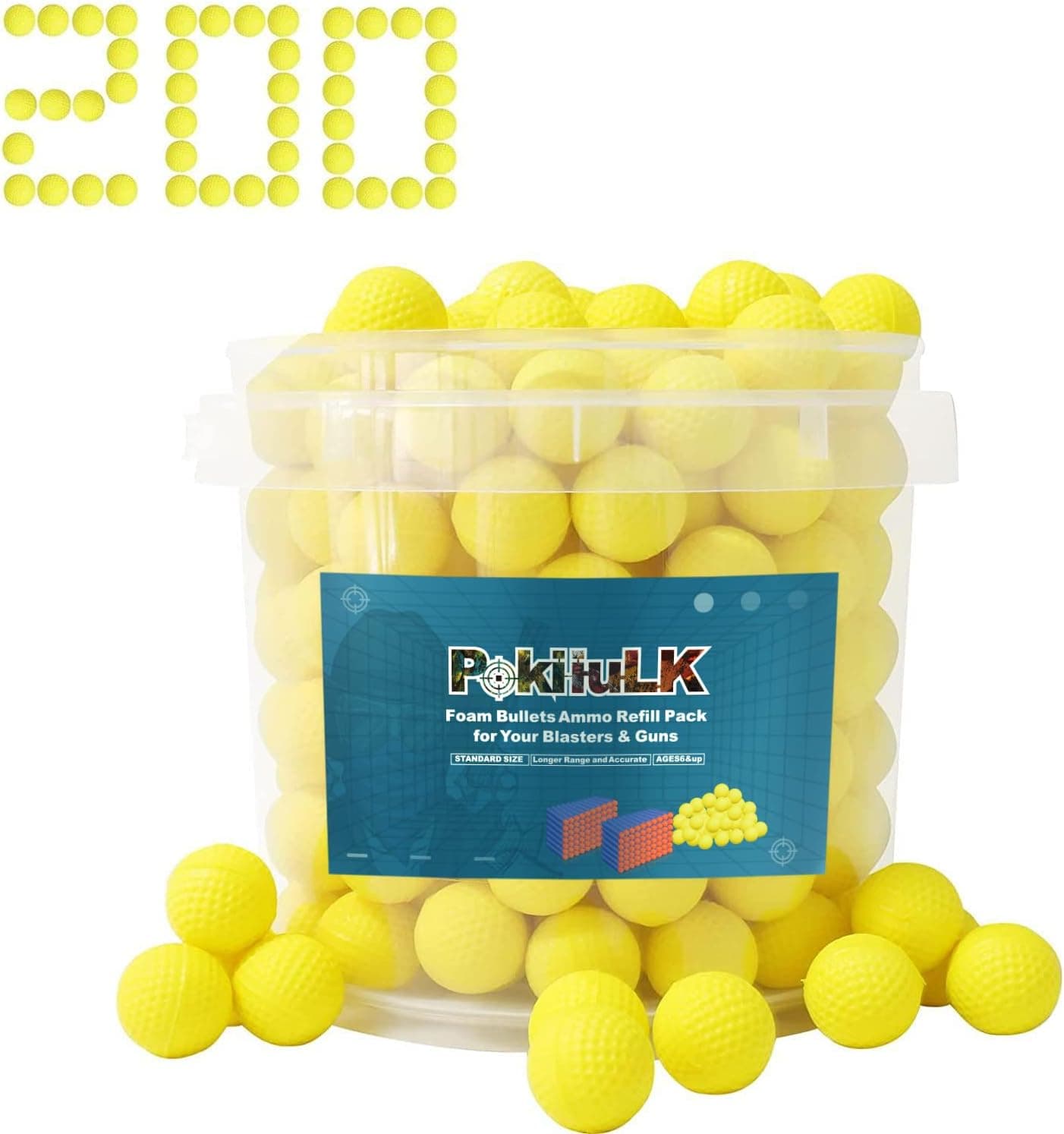 Refill Pack Balls Ammo Compatible with Nerf Rival Gun, Upgraded Foam Bullets Balls Refill Pack for Toy Gun Blasters