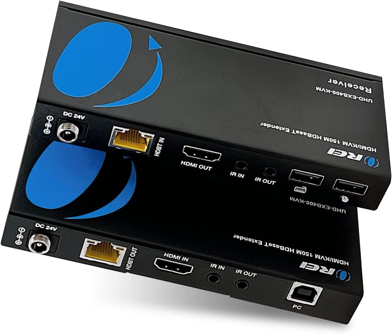 OREI 4K KVM HDMI Extender Over LAN HDBaseT PoC Single CAT5e/CAT6A/CAT7 Cable 4K @ 60Hz - Up to 400 Ft 4:4:4 - Remote Keyboard Mouse USB Control - Digital Full HD