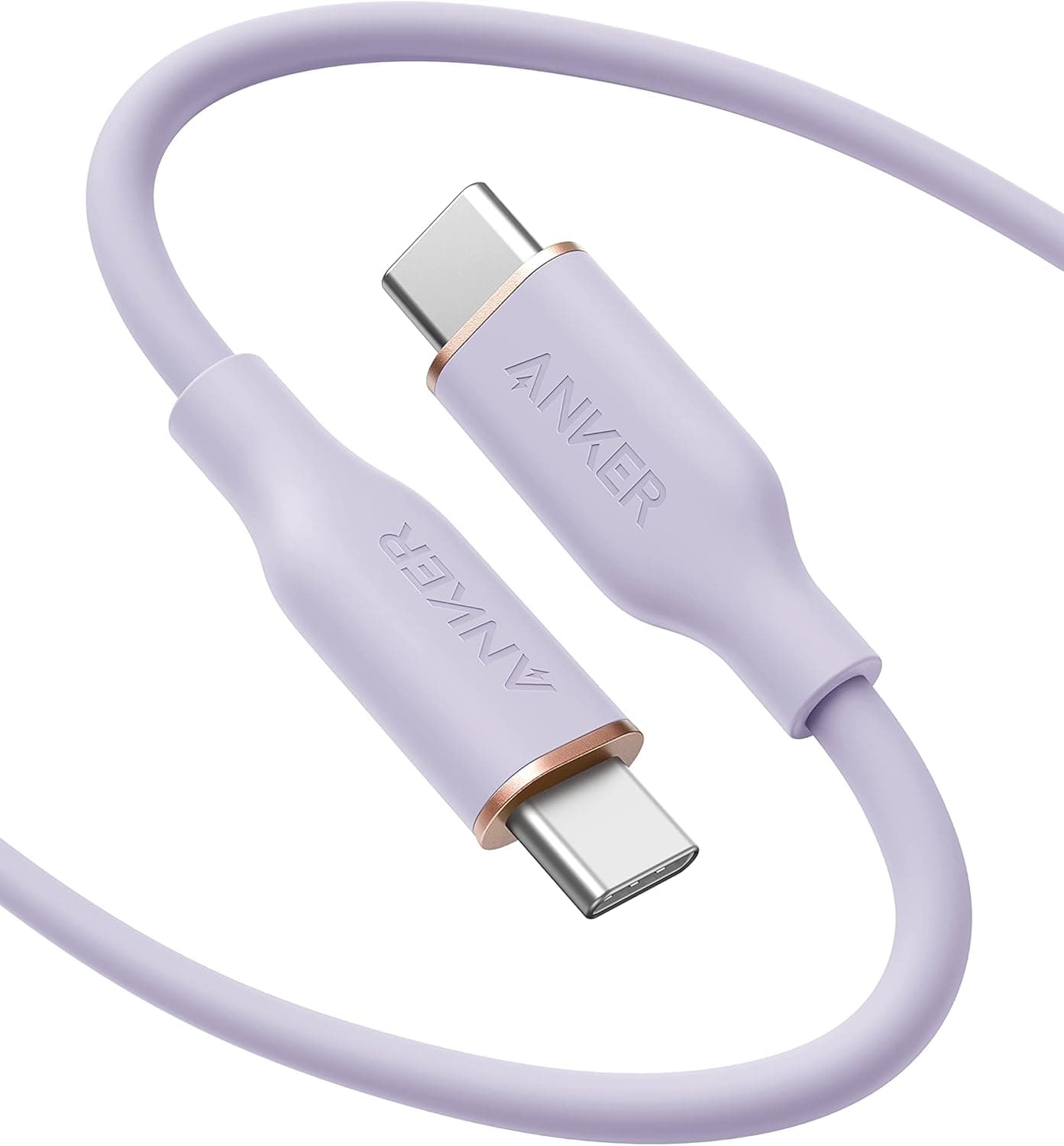 Anker USB-C to USB-C Cable, 643 Cable 100W 6ft, USB 2.0 Type C Charging Cable Fast Charge for MacBook Pro 2020, iPad Pro 2020, iPad Air 4, iPad Mini 6, Galaxy S21, Pixel, Switch (Lilac Purple)