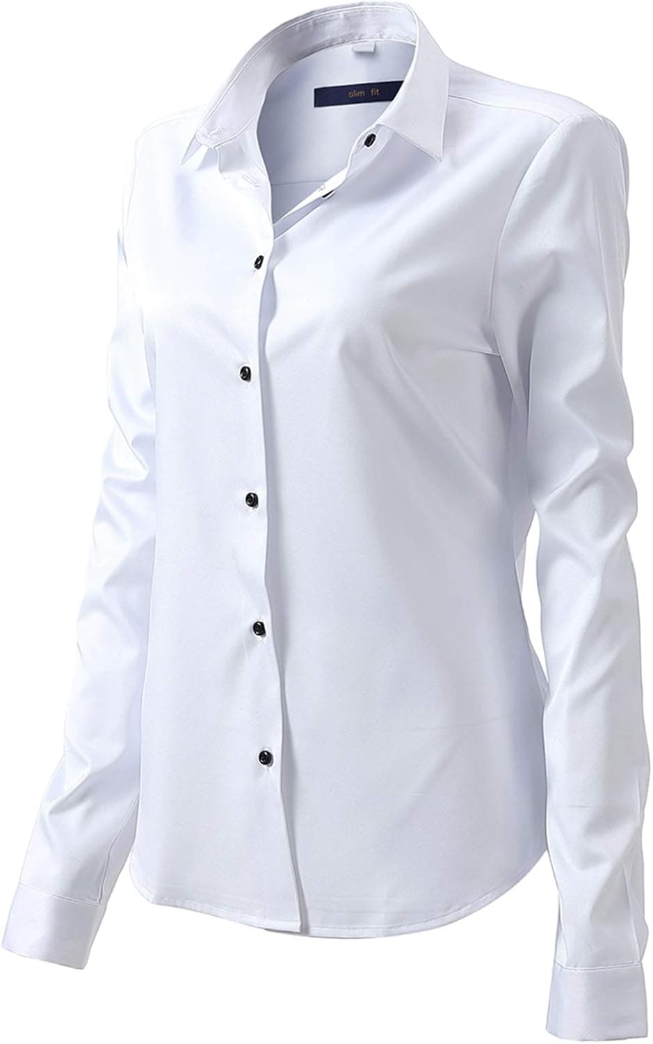 Button Down Shirts for Women Formal Work Wear Simple White Shirts Size 24