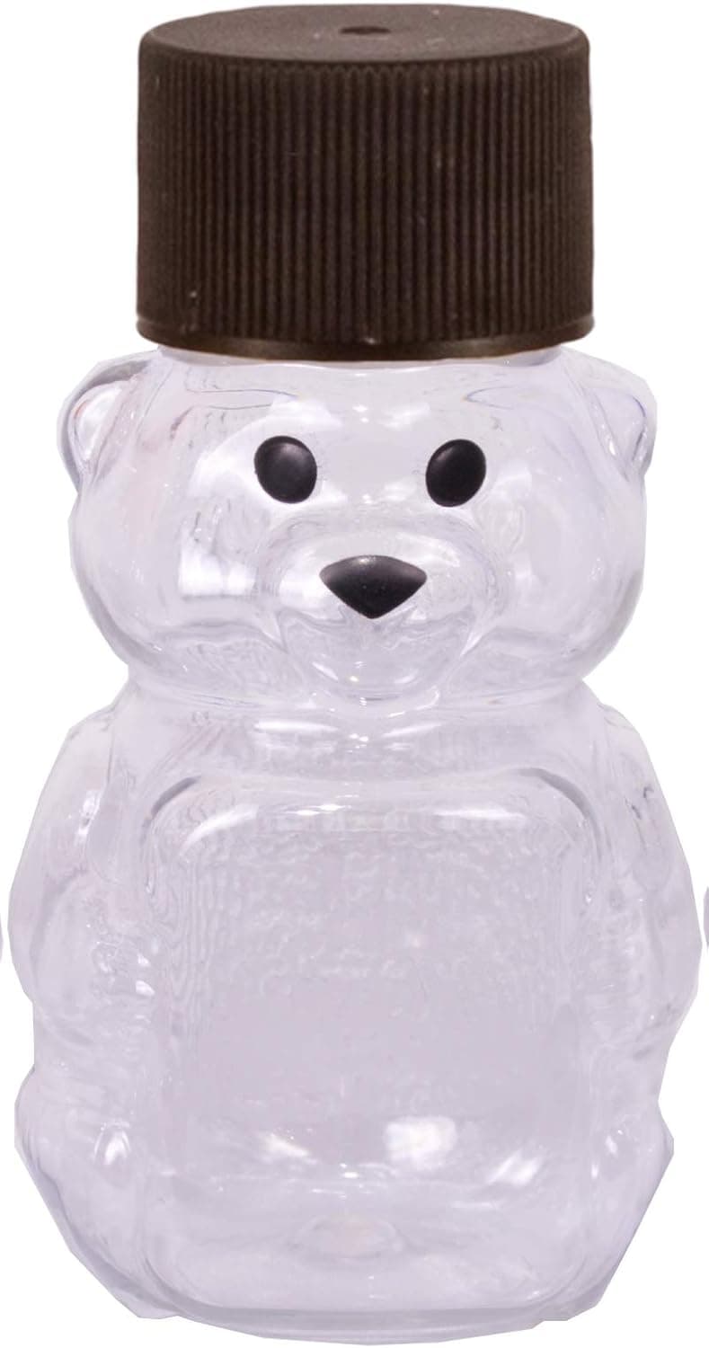 RETROPAK PB06W24RP Panel Bear w/black caps, 2-Ounce, Clear