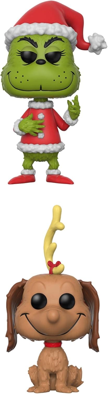 Funko Books: POP! The Grinch Collectors Set - Santa Grinch, Max The Dog Action Figure