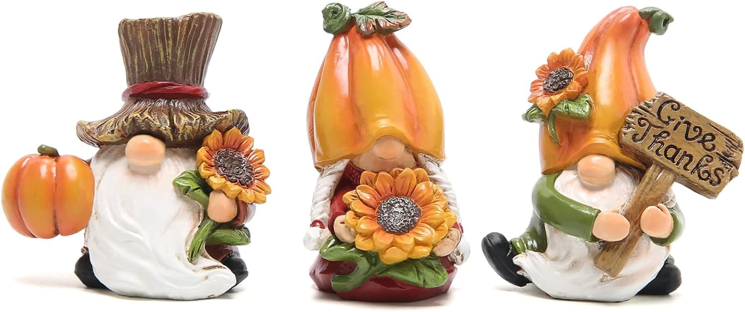 Hodao Fall Thanksgiving Gnomes Table Decorations for Home Creative Thanksgiving centerpieces for Tables-Thanksgiving Pumpkin Gnome Gifts