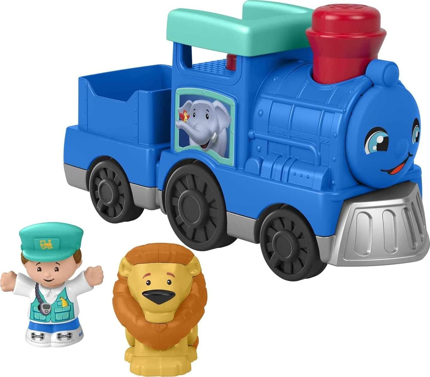 Fisher-Price Little People Toddler Toy Animal Train with Music Sounds & Phrases Plus 2 Figures for Ages 1+ Years