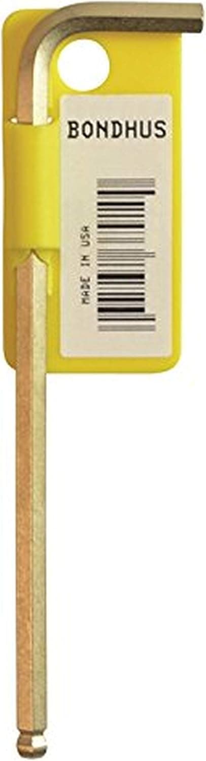 Bondhus 38056 3mm Ball End Tip Hex Key L-Wrench w/GoldGuard Finish, 98mm