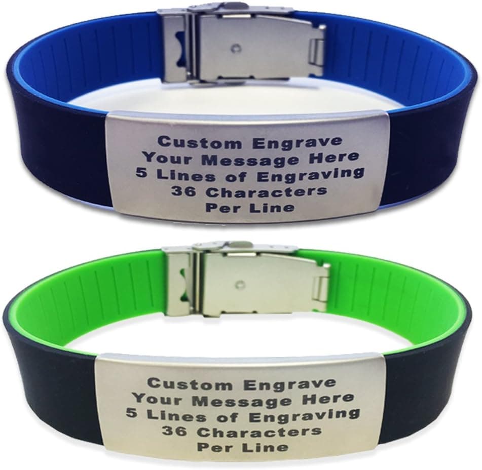 Performance Fitness ID Bracelet - Dual Layer Wrist ID - Identification Bracelet, ID Wristband, and Sports ID for Kids and Adults, Hunting - Fishing - Runners - Walking - Cycling - Alert - Safety