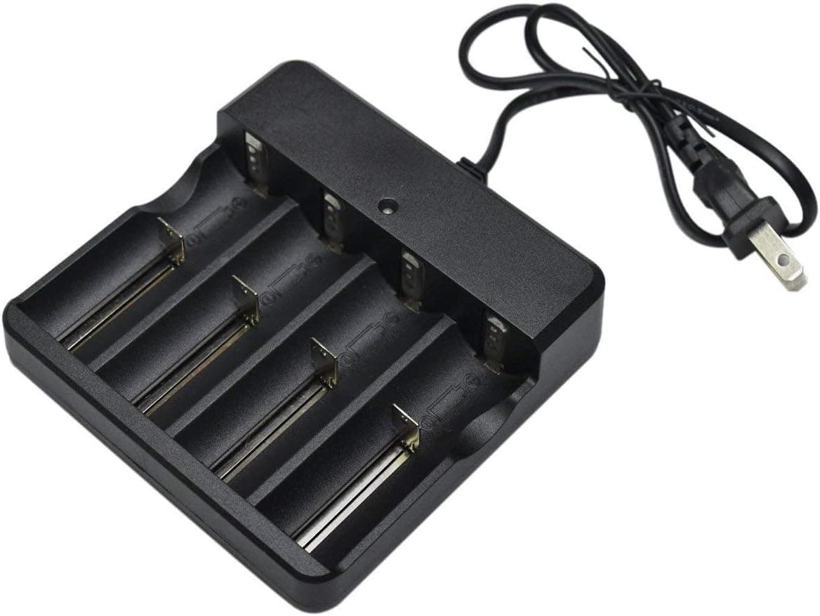 WPHMOTO Universal 4 Slot Battery Charger for 18650 16340 14500 Li-ion Rechargeable Batteries