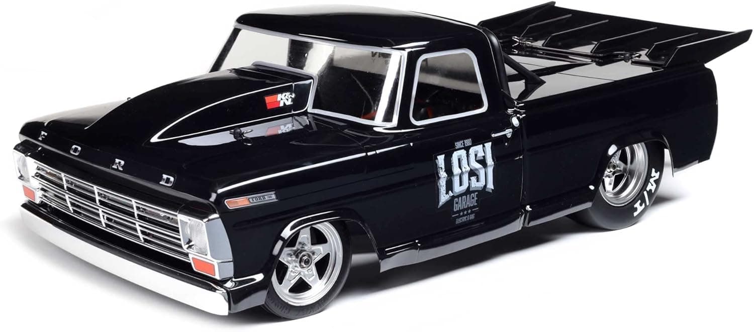 Losi RC Truck 1/10 '68 Ford F100 22S 2 Wheel Drive No Prep Drag Truck Brushless RTR Battery and Charger Not Included Garage LOS03045T2