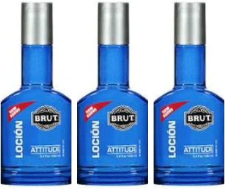Lot of 3 Brut Locion Attitude 3.4 fl oz each