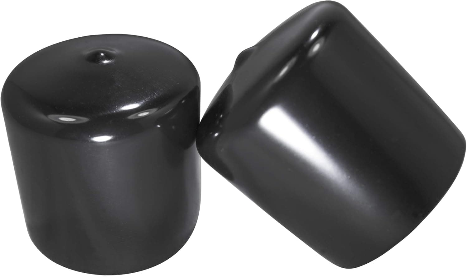 Made in USA Prescott Plastics 1.75" Inch Round Vinyl Plug Insert (10 Pack), Black Tall Rubber Flexible End Cap for Metal Tubing, Fence, Glide Insert for Pipe Post and Furniture