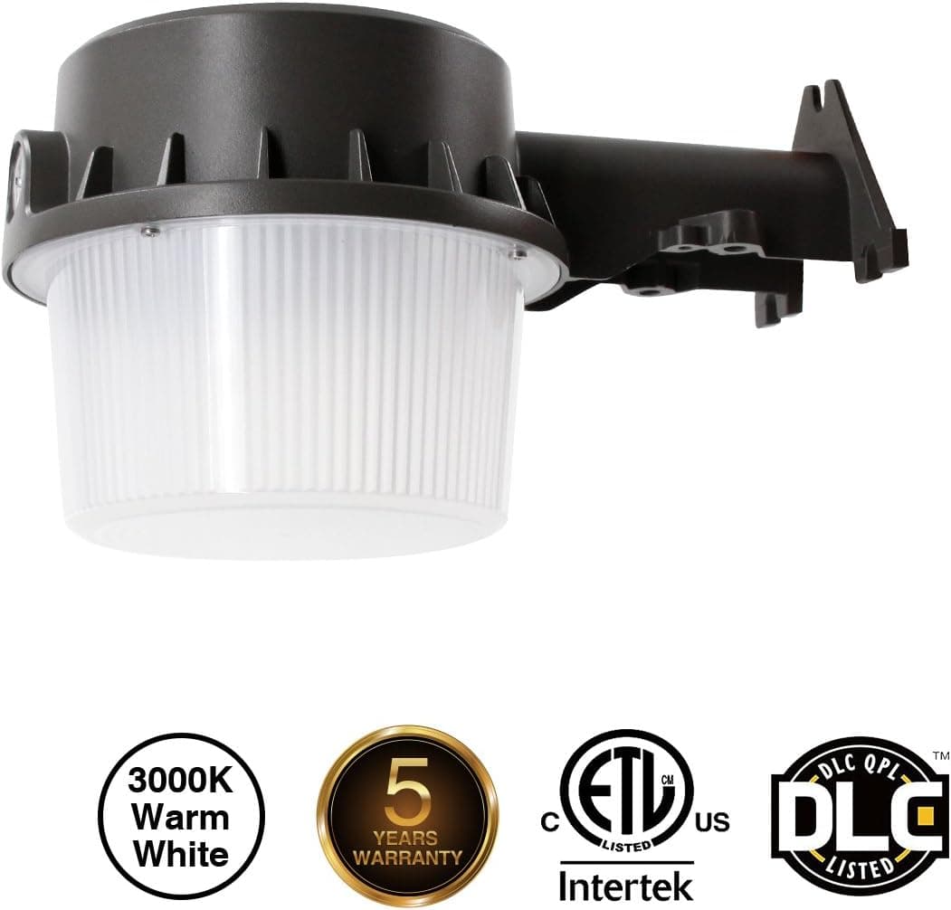 ZJOJO LED Barn Light,LED Yard Light 35W Dusk-to-Dawn (250-350W Equivalent), 3000K Warmlight, Floodlight, ETL-Listed,LED Yard Light for Area Lighting, Wet Location Photocell Included,30K 1Pack