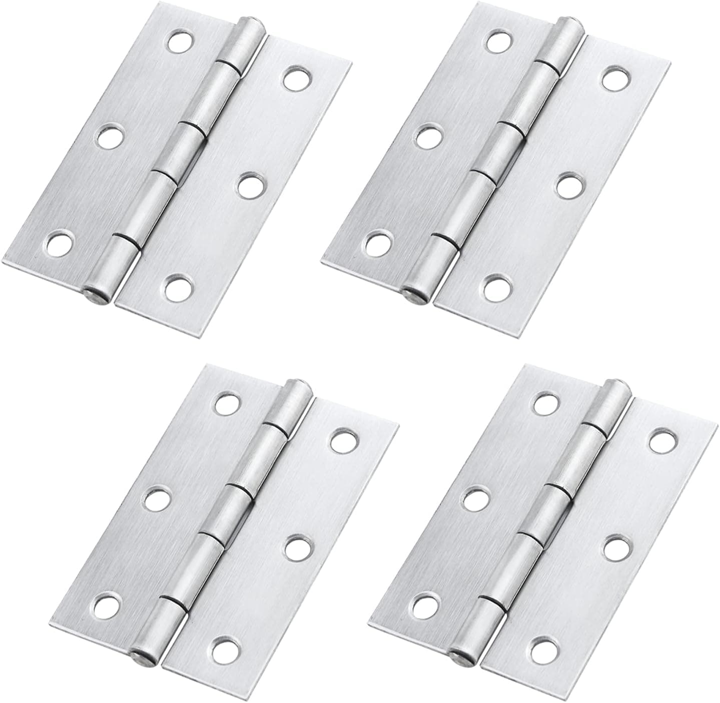 MY MIRONEY 3-Inch Long Hardware Stainless Steel Hinges Cabinet Butt Hinges Folding Door Hinge for Cabinet Gate Closet Jewelry Box Pack of 4