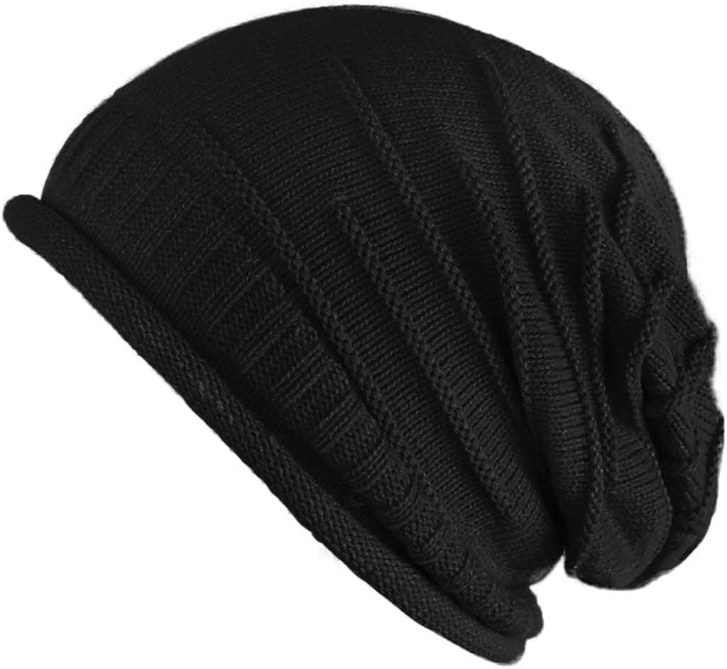 FUNOC Unisex Women Men Winter Warm Ski Knitted Crochet Baggy Beanie Hat Cap Beret
