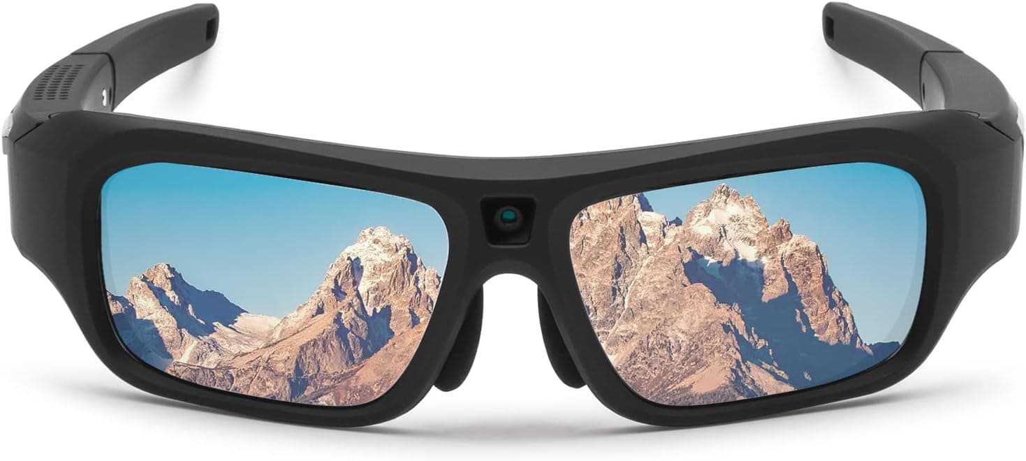 Sheawasy Camera Glasses 4K UHD Video Sunglasses Polarized Lens 32GB Inside Glasses Camera for Cycling, Driving, Hiking, Fishing