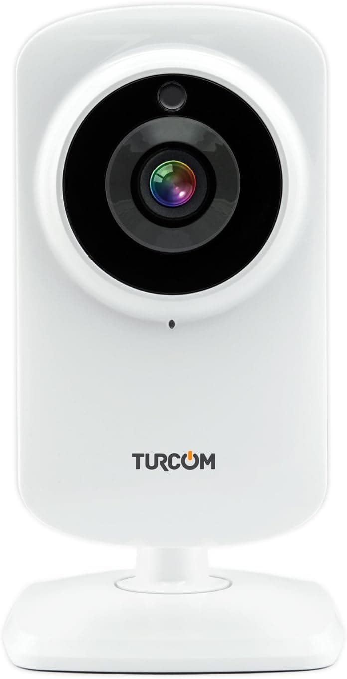 Turcom Home Security Camera Wireless IP HD System for Baby/Nanny Cam Security Surveillance, Comes with Night Vision, Two Way Audio, WiFi, Connects to iPhone, Tablet, or Android, White (TS-624)