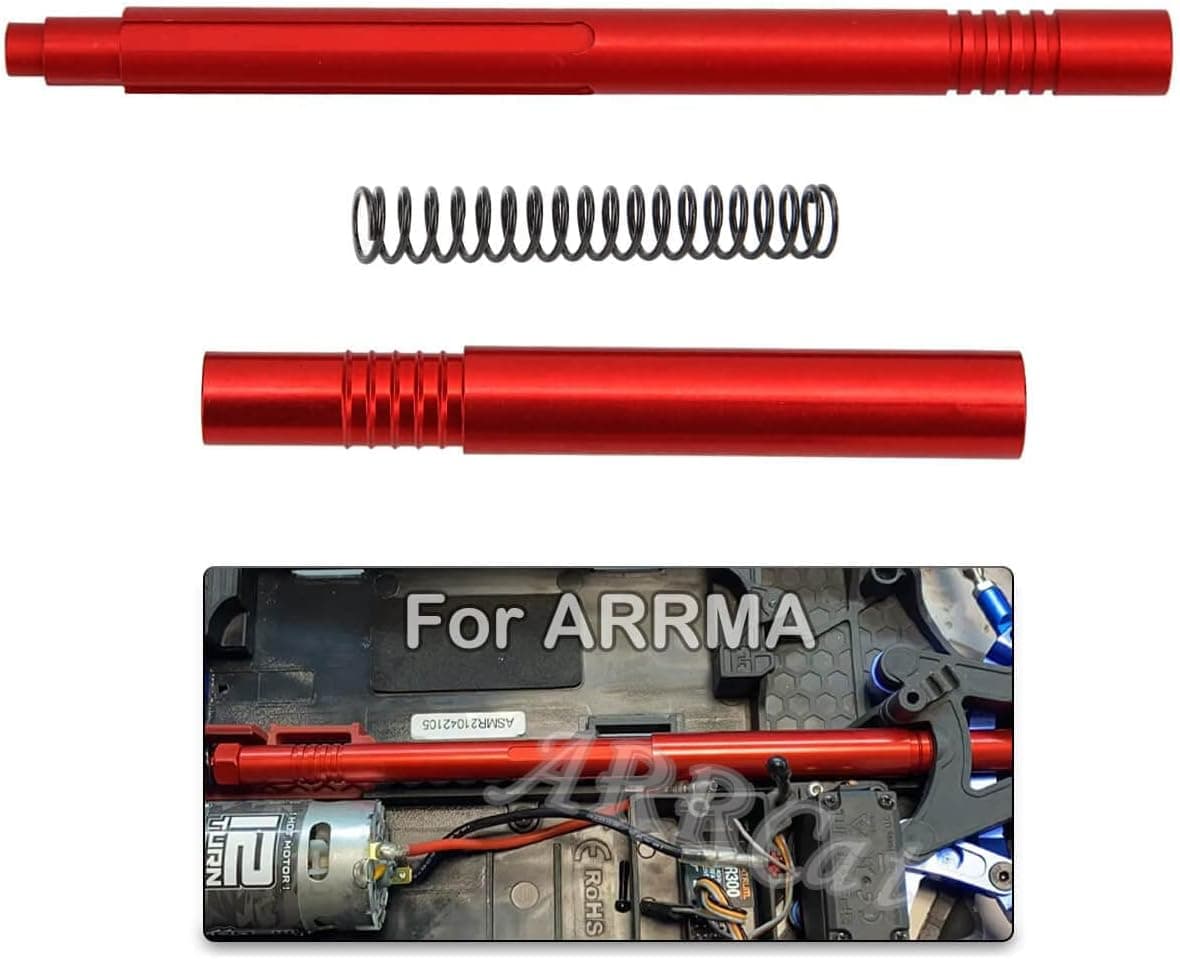 ARRCat Metal Comp Center Slider Driveshaft for 1/10 Arrma Grantie Senton 4X4 3S Blx&550 Mega,1/8 Typhon 4X4 3S Blx&550 Mega,Red,Replaces AR310884
