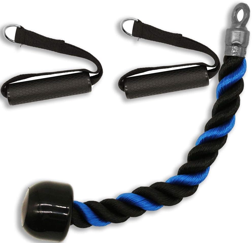 Enuo Nylon Tricep Pull Down Rope，Cable Machine LAT Pulldown Attachments，Cable Attachments for Gym，Home