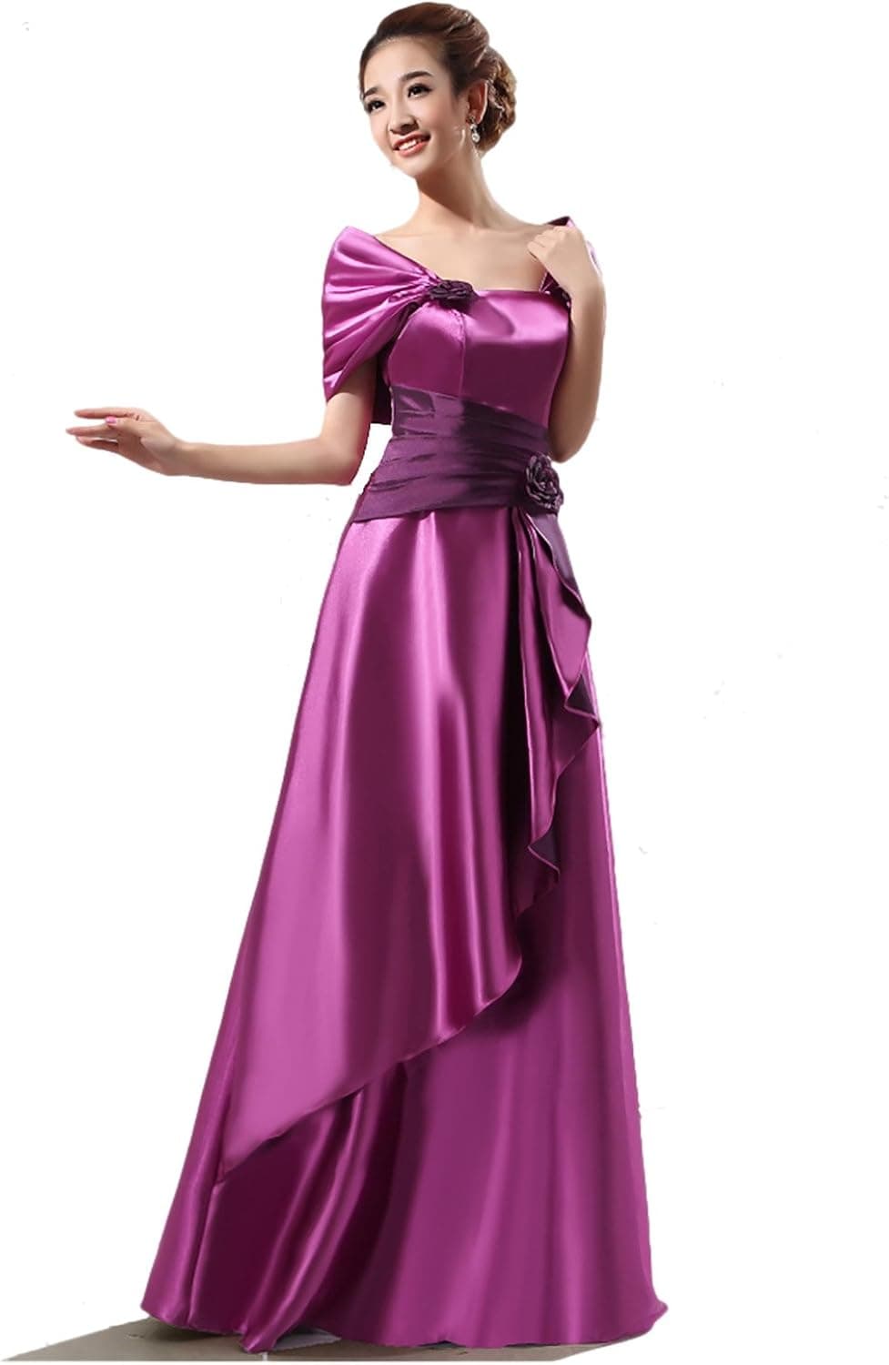 Elegant Bridesmaid Prom Dresses Royal Maxi Long Evening Gowns Celebrity Dress