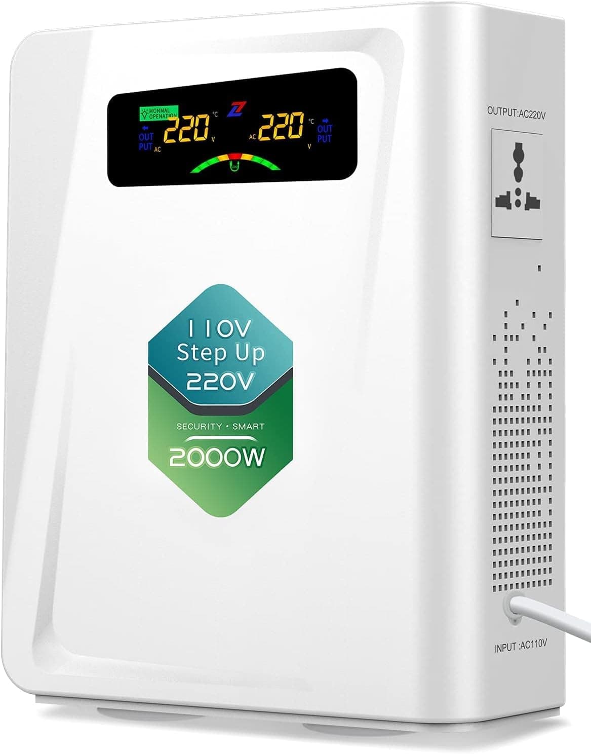 Step Up Transformer 110v to 220v Voltage Converter 2000w , No Noise , Ten Protection Functions , Suit for Juicer , Toaster , Chocolate Machine and Other Appliances